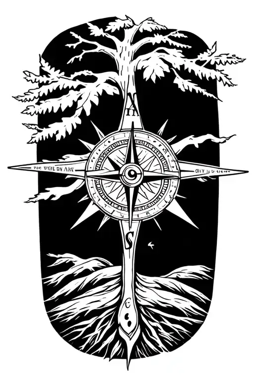 Tree And Compass