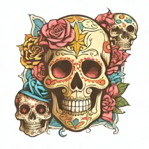 Sugar Skulls Tarot Carde Love