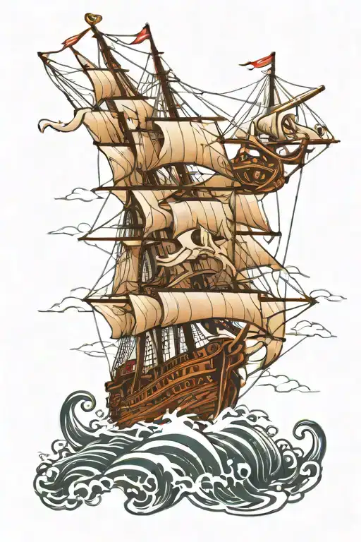 Ship Attacked By A Kraken