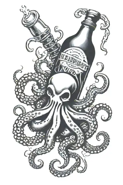 Octopus Squeezing Bottle Of Lightning