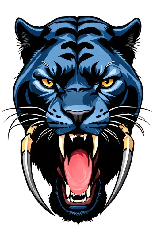 Panther Snarl With Claws