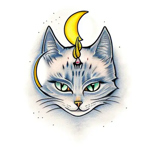 Luna The Cat And The Moon