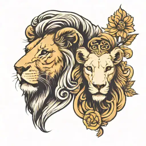 Lion And Lamb Combined Face Morphing