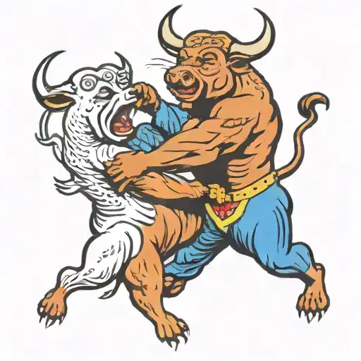 Trading Chart Bull Vs Bear Fight