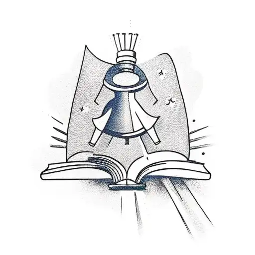 An Open Book With A Telescope Coming Out Of Its Pages