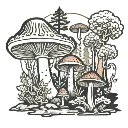 Mushroom Forest Landscape