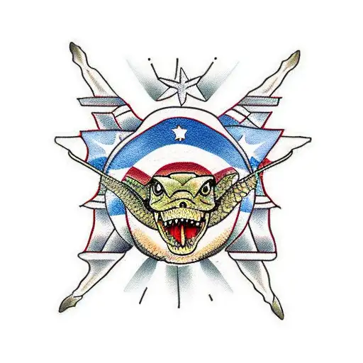 Texas With A Rattlesnake Wrapped Around It