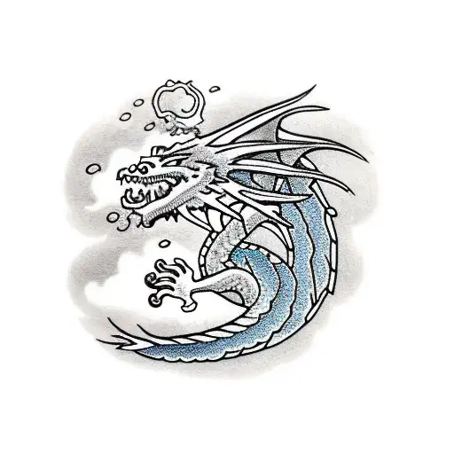 Dragon With Thunderstorm