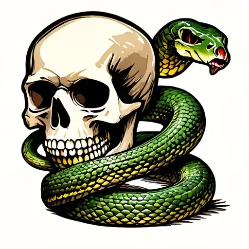Skull And Snake