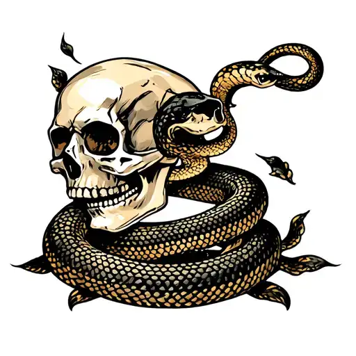 Skull And Snake