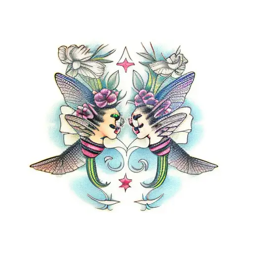 Two Girls On A Dragonfly