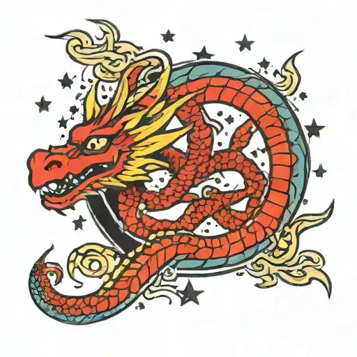 Stars Forming A Dragon