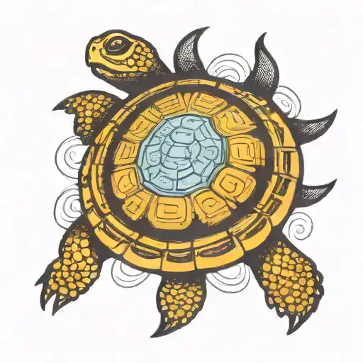 Turtle With An Image In The Shell
