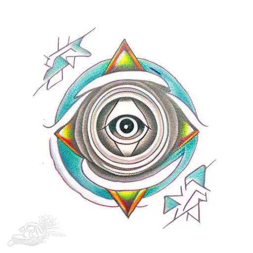 All Seeing Eye Piercing Though A Storm Cloud