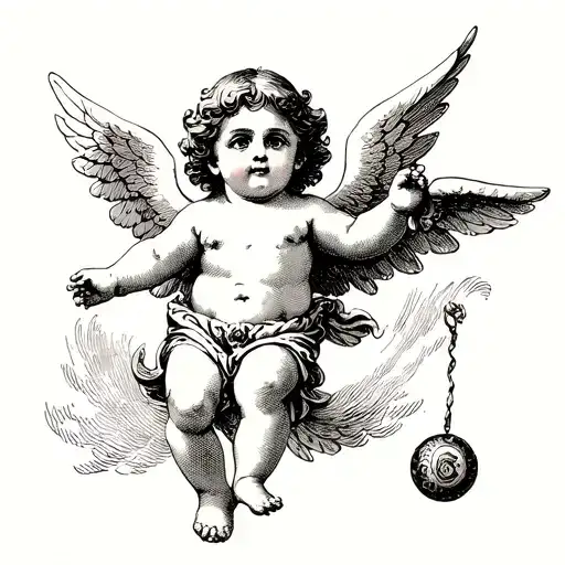 Cherub Angel With A Yoyo