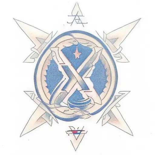 David Star With Hebrew Phrase