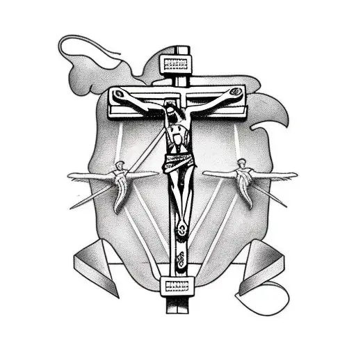 Crucifix Wrapped In A Snake