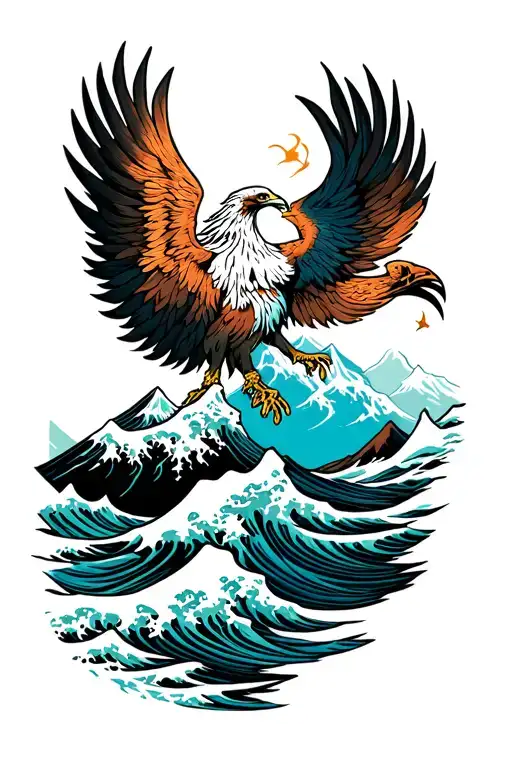 Ocean Waves Mountains Phoenix Rising