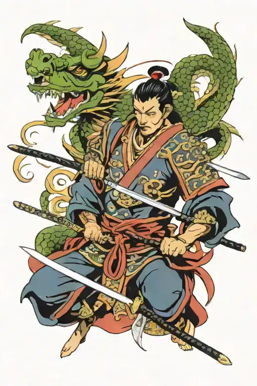 Samurai And Dragon