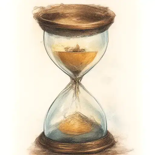 Hourglass In Watercolor Style