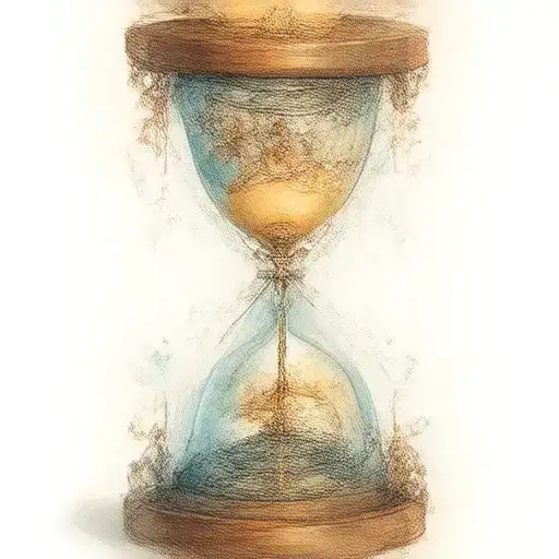Hourglass In Watercolor Style