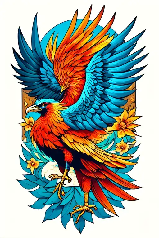 A Pheonix Holding An Achor