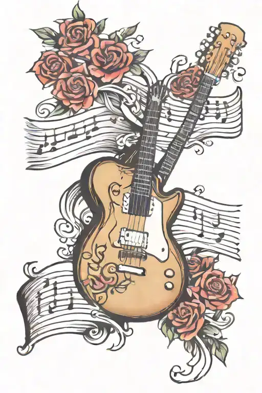 Guitar Morphing With A Piano And Music