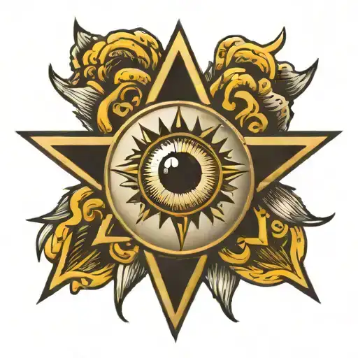 Star With An Eye In The Center