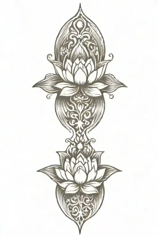 Jewels Vines Lotus Flower Cross Wings