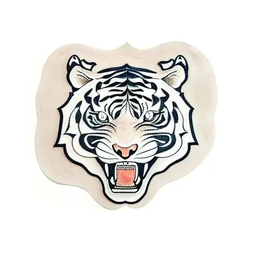 Tiger Head With Chains