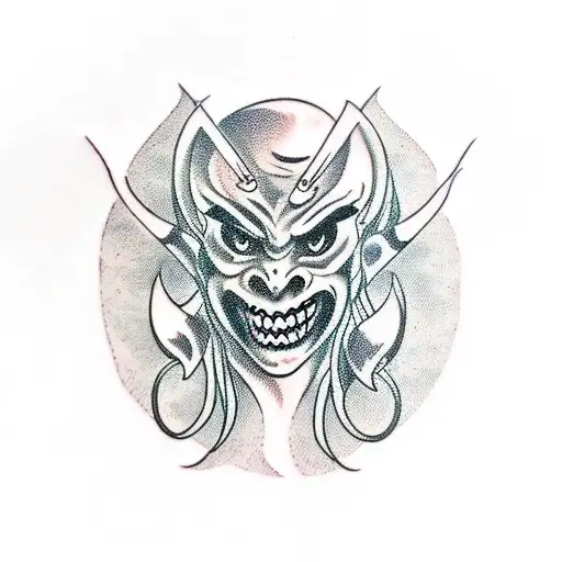 Demon Woman In Fishnets