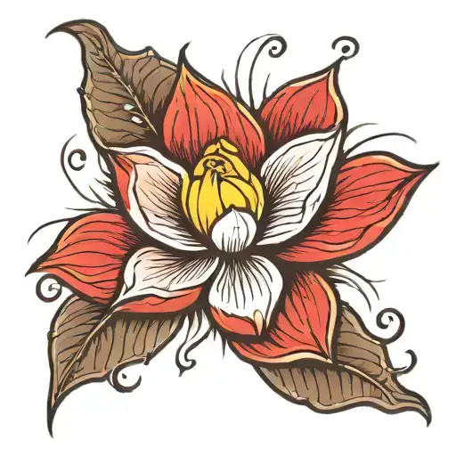 Lotus Tattoo As A Replacement Nipple
