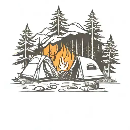 Camping Scene Inspired Design