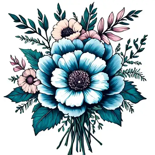 August And December Birth Flower Bouquet