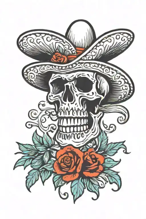 Skull Mexican Hat