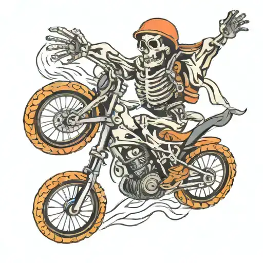 Mtb Bike Jumping Skeleton Riding