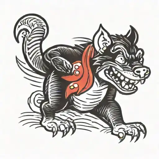 Cartoon Tasmanian Devil Evil