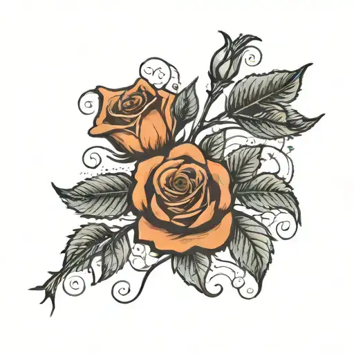 A Rose With A Stem That Says Pamela