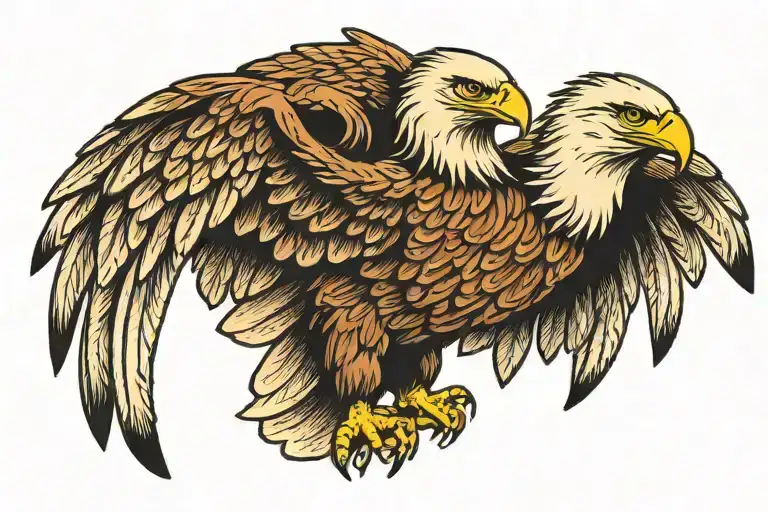 Eagle With Open Wings