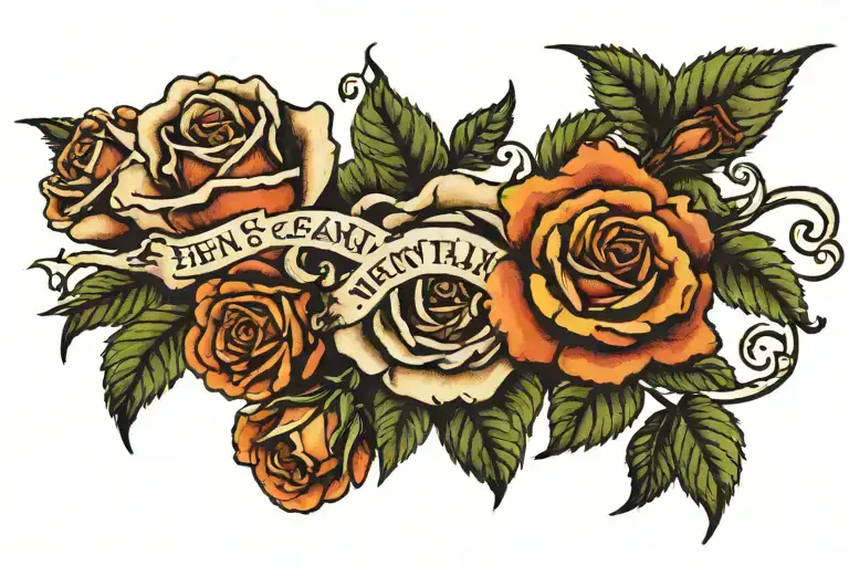 Roses And The Word 'Wentland' Written