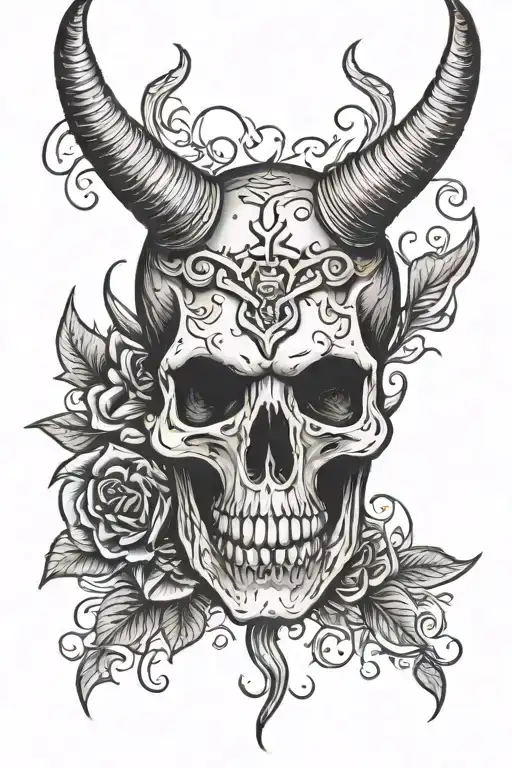 Skull With Horns