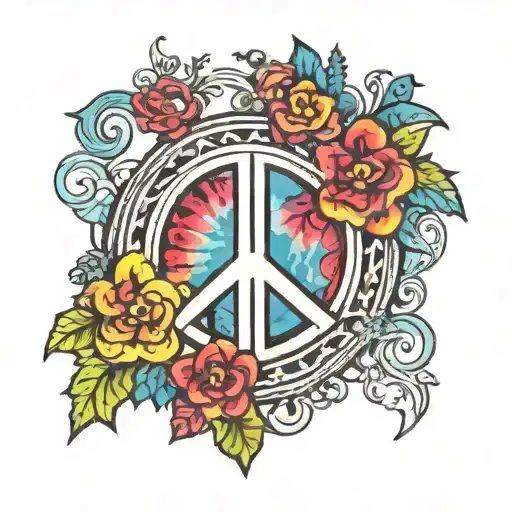 Peace Symbol Tie Die