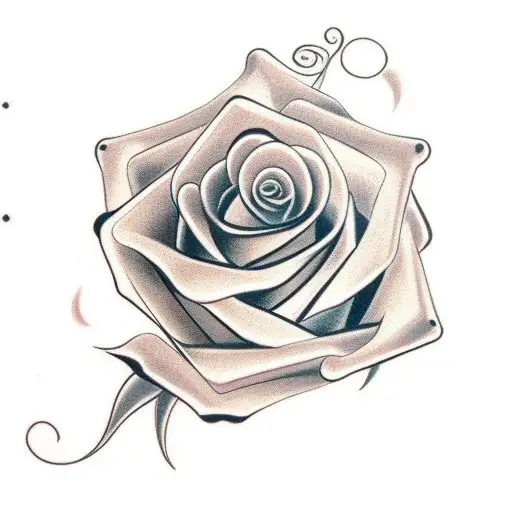 The Name Rosa Written In A Rose