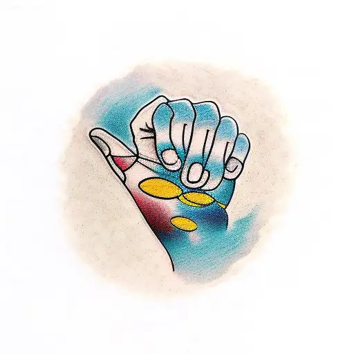 Hand Reaching The Surface Of The Water