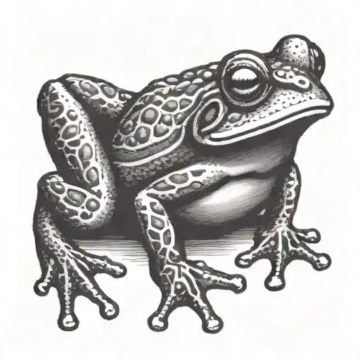 Medieval Scary Frog Front View