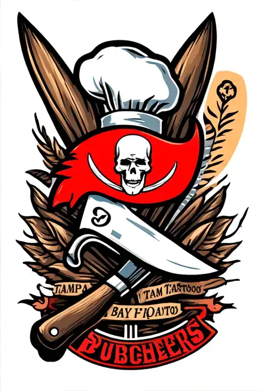 Chef Knife With Tampa Bay Buccaneers