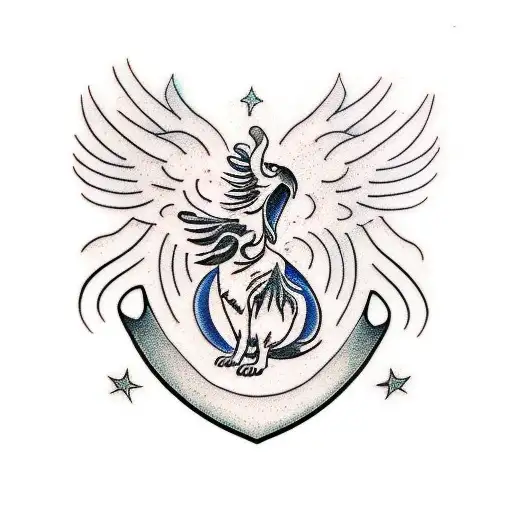 Phoenix Rises From A Dog Paw