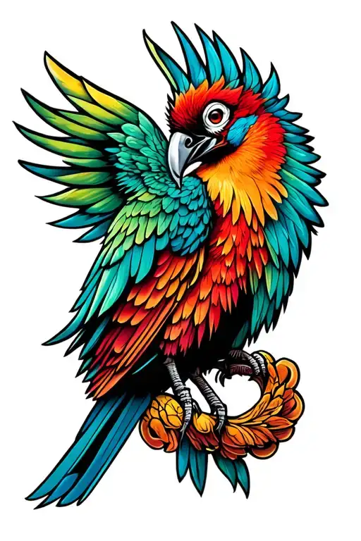 Cyberpunk Quetzel Bird