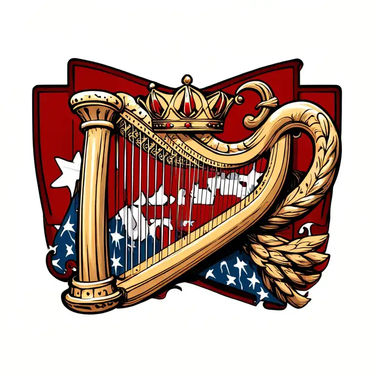 Harp With A Crown