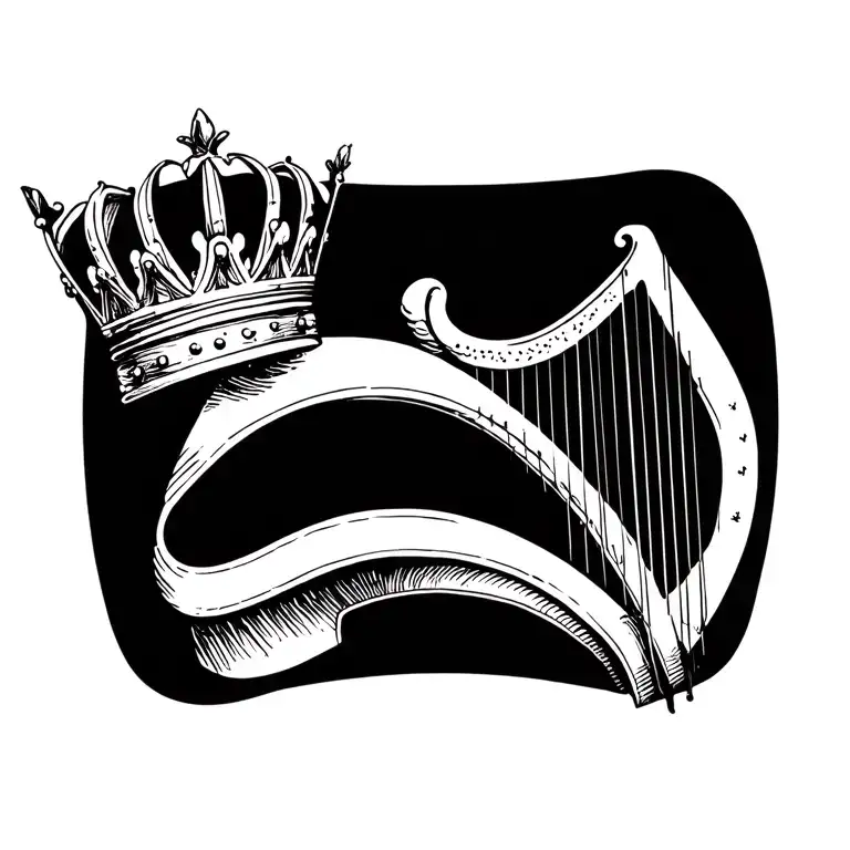Harp With A Crown